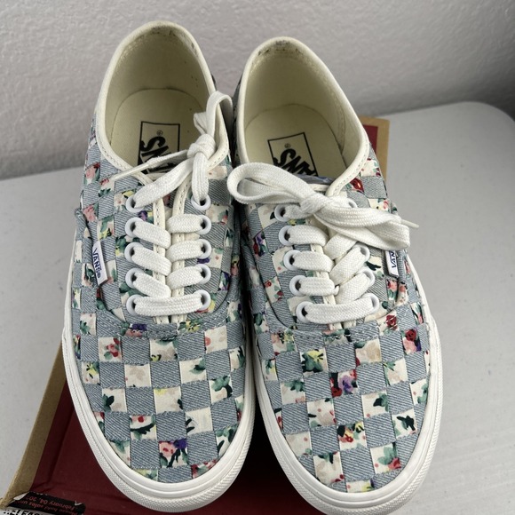 Vans Authentic Stac Woven Floral Lace Up‎ Shoes Women's 8 Low Top - Picture 4 of 8